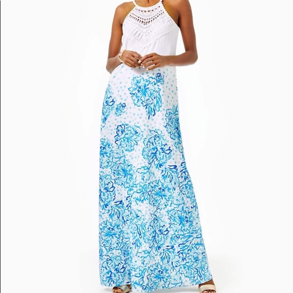 Soft Pearl Maxi Dress Size 0